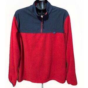 Hawke and Co Mens XL Red Fleece Performance Jacket Fuzzy Fiber Pullover 1/4 Zip